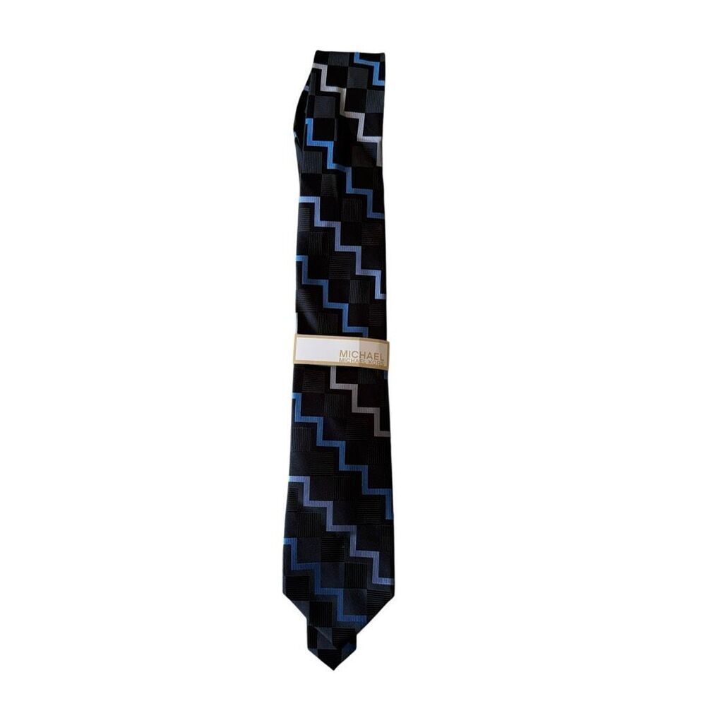 Michael by Michael Kors black and blue geometric tie new with tags